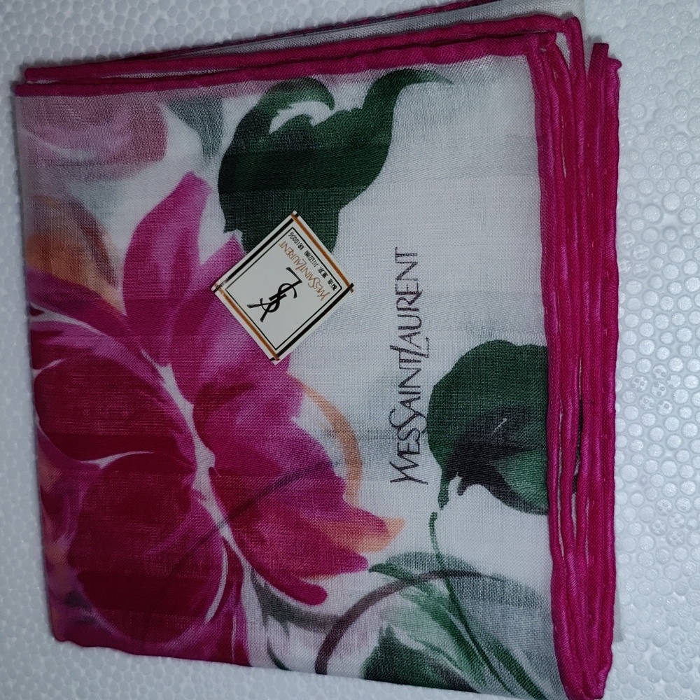 Yves Saint Laurent Silk handkerchief 19"x19"